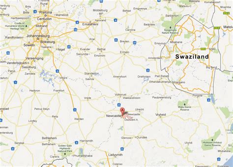 Newcastle South Africa Map And Newcastle South Africa Satellite Image