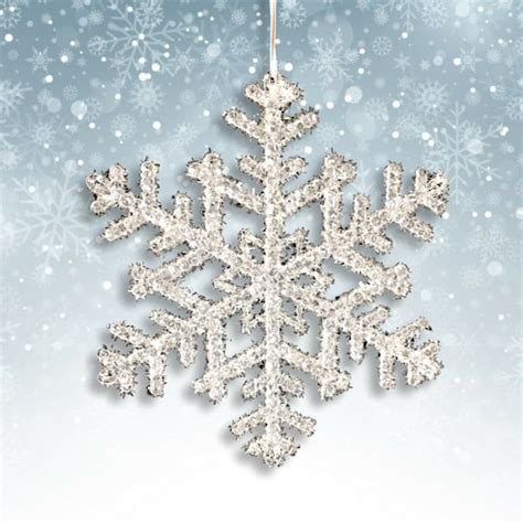 Large Snowflakes Set Of 8 White Glittery Snowflake Etsy