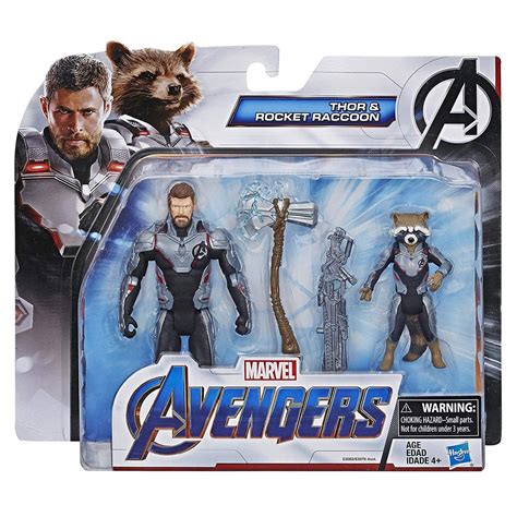 Marvel Avengers Endgame Team Pack Thor Rocket Raccoon Action Figure 2