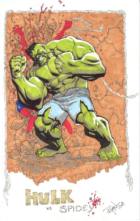 Hulk Vs Spidey In Kevin Boyd S The Hulk Sketches Commissions Comic