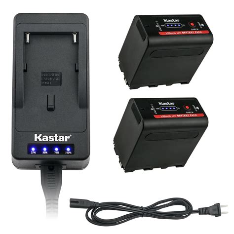 kastar battery super fast charger for sony np f950 np f960 np f970 np