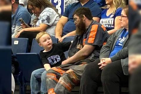 Touching Photo Of Coal Miner Taking Son To Basketball Game Goes Viral