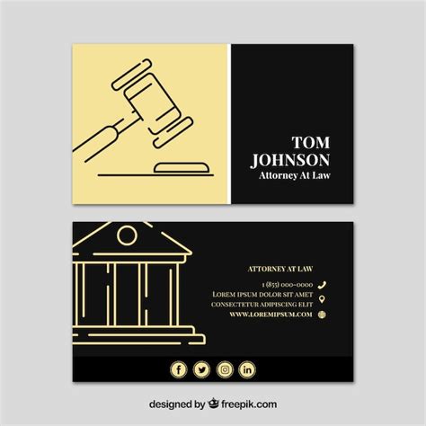 Premium Vector Lawyer Card Template