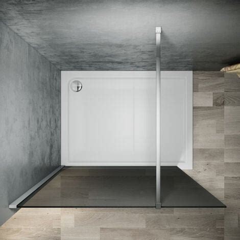 ELEGANT 900mm Walkin Shower Enclosure Bathroom 8mm Grey Safety Easy