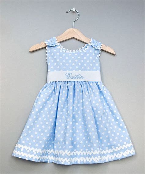 Another Great Find On Zulily Blue Polka Dot Personalized Sash Dress