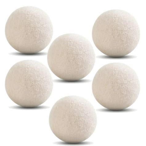 Wool Dryer Balls 6 Pack Medium Reusable Natural Chemical Free Fabric Softener Laundry Dryer