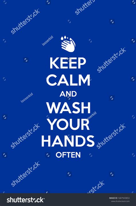 Keep Calm Wash Your Hands Often Stock Vector Royalty Free 1687503853
