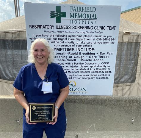 Fmh Presents August Employee Of The Month Fairfield Memorial Hospital