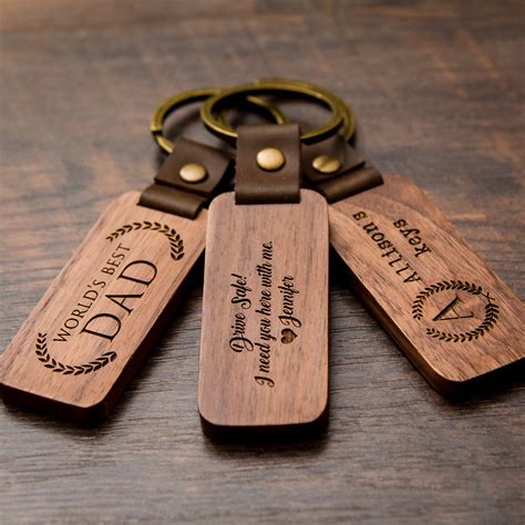 Engraved Wood Key Chain Muujee