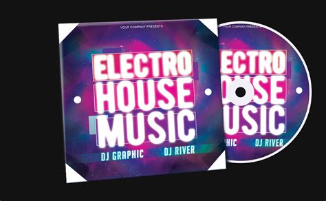 Electro House Music Cd Cover Free Template On Behance