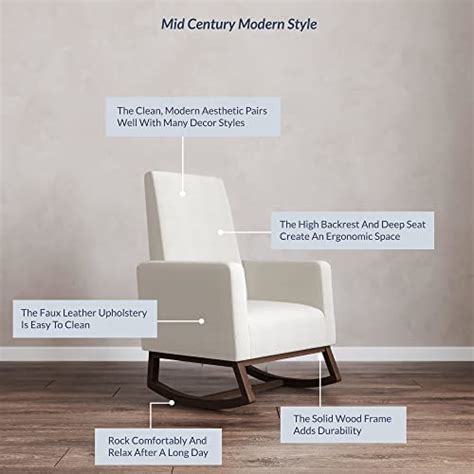 Belleze Modern Accent Rocking Lounge Chair Nursery Glider Rocker With