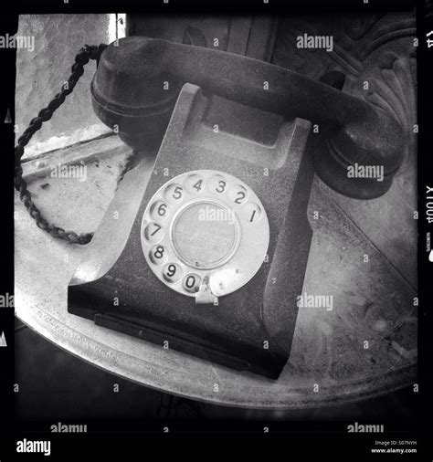 Dusty Old Style Telephone Stock Photo Alamy