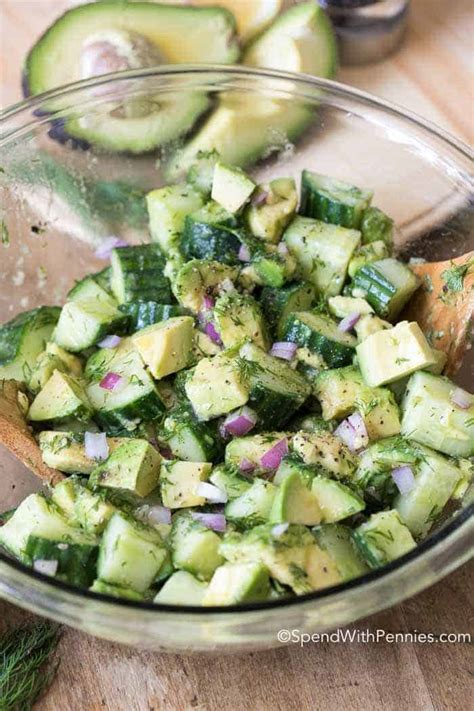 Cucumber Avocado Salad Crisp And Creamy Spend With Pennies