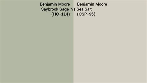 Benjamin Moore Saybrook Sage Vs Sea Salt Side By Side Comparison