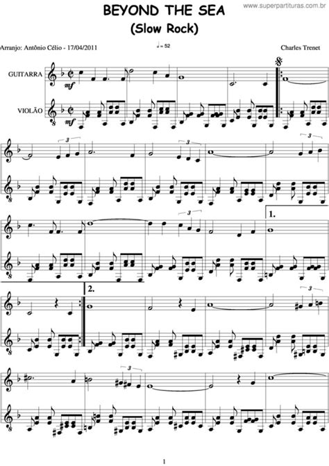 Show us your talent, perform beyond the sea chords! Super Partituras - Beyond The Sea (Charles Trénet), com cifra