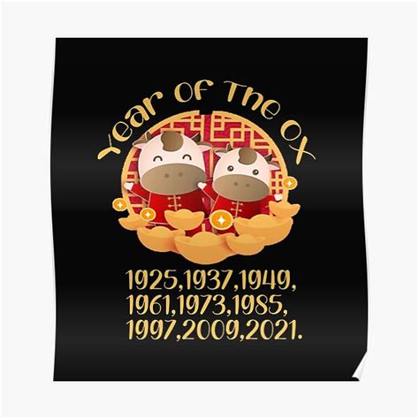 Year Of The Ox Poster For Sale By Dodyshop Redbubble