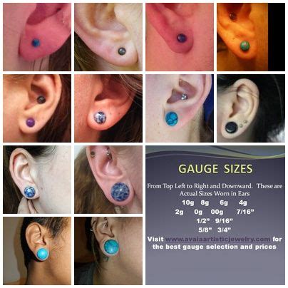 Size Chart For Gauging Ears