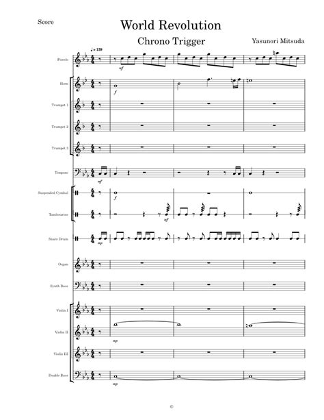 World Revolution Chrono Trigger Transcribed Score Sheet Music For