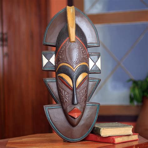 Original African Wood Mask Carved By Hand Kekewa Novica