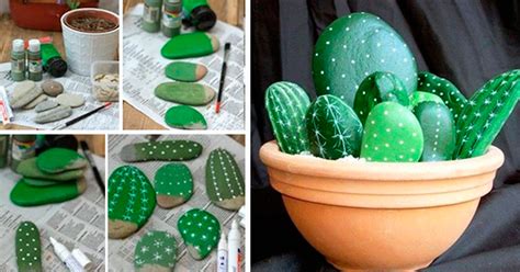 ¡también podrás modelar masillas perdurables, para hacerlos con las formas que quieras! Cómo hacer cactus con piedras pintadas paso a paso ...