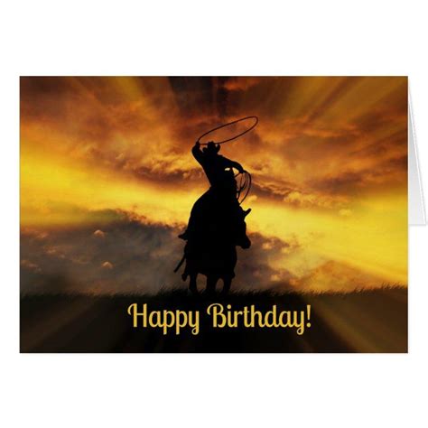 Cowboy Birthday Card Zazzle Cowboy Birthday Happy Birthday Cowboy