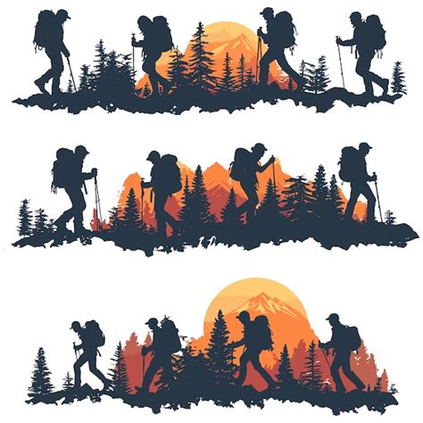 premium vector free vector hiking concept illustration