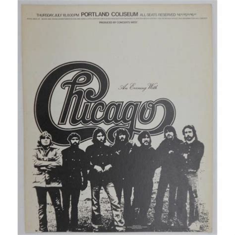 Chicago 1974 Portland Oregon Chicago The Band Concert Posters