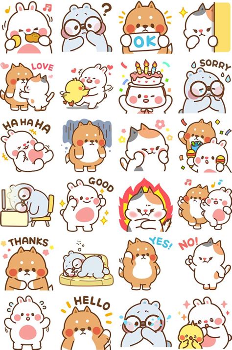 10 Cutest Facebook Messenger Stickers Ever Designbold Academy Cute