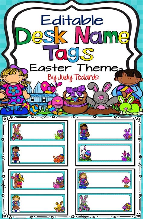 These Cute Easter Desk Name Tags Are Perfect For Your Classroom Desks