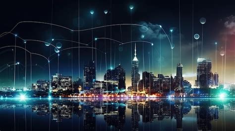 Premium Ai Image Smart Cityscape With Wireless Network Futuristic