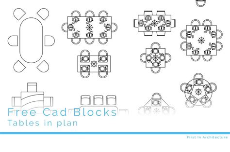 A free autocad dwg block download. Free CAD Blocks - Tables | First In Architecture