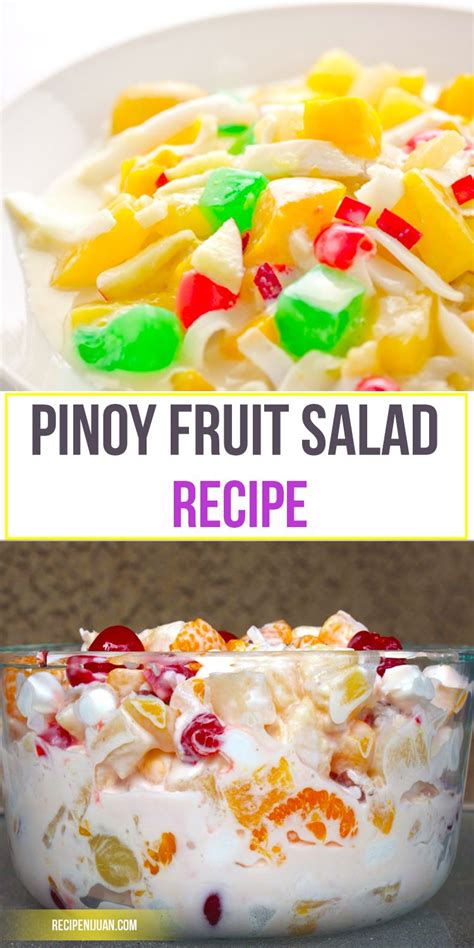 This is a pinoy dessert best served cold. Filipino Fruit Salad | Recipe | Filipino recipes, Food ...