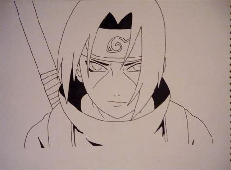 Uchiha Itachi Lineart By Hlqb On Deviantart