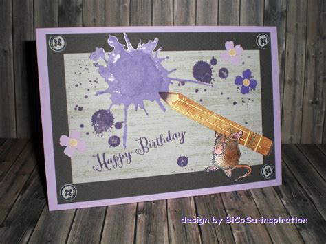 So bekommen wir bei neuen serien einige karten vorab und werden diese in unserem shop anbieten. Geburtstagskarte mit Maus und Stift - Happy Birthday cards ...