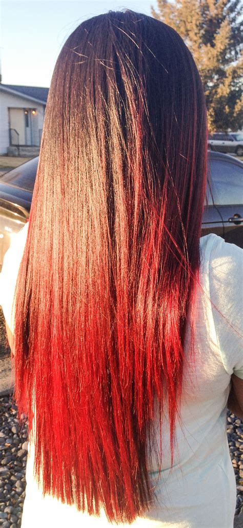 Pin By Kristen Quenneville On Hair Red Hair Tips Brown Hair Red Tips