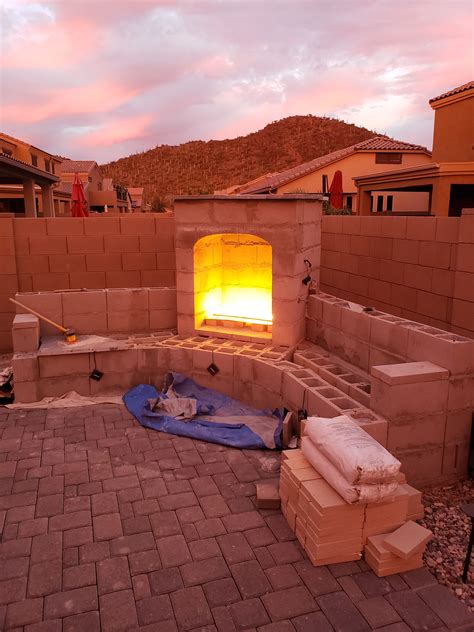 Diy Outdoor Fireplace Update Tucson Your Diy Outdoor