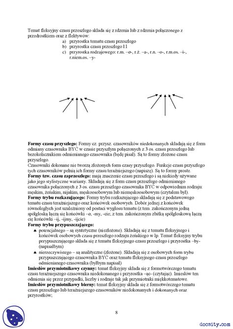 Gramatyka Opisowa Morfologia Fleksja Docsity