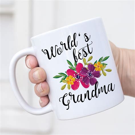 Worlds Best Grandma Mug Grandma Mug Ts For Grandma Etsy