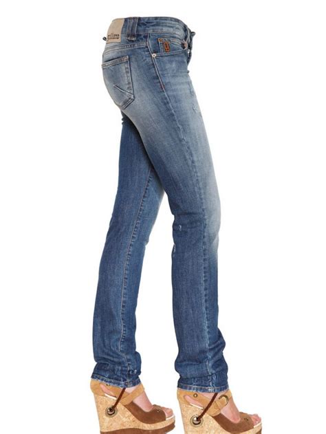 Lyst John Galliano Skinny Low Rise Denim Jeans In Blue