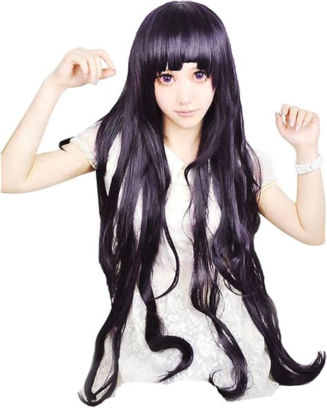 Didacos Mikan Tsumiki Purple Black Long Cosplay Costume Wig