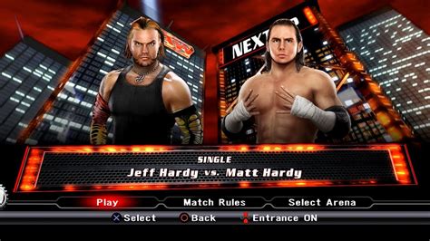 Wwe Smackdown Vs Raw 2009 Ps3 Jeff Hardy Vs Matt Hardy 2k Mclassic Youtube