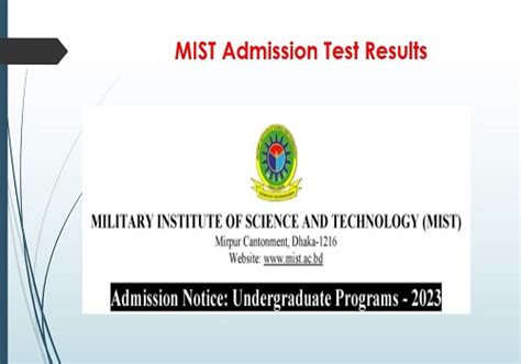 Mist Admission Result 2023 Link Mist Question Solution Pdf Download