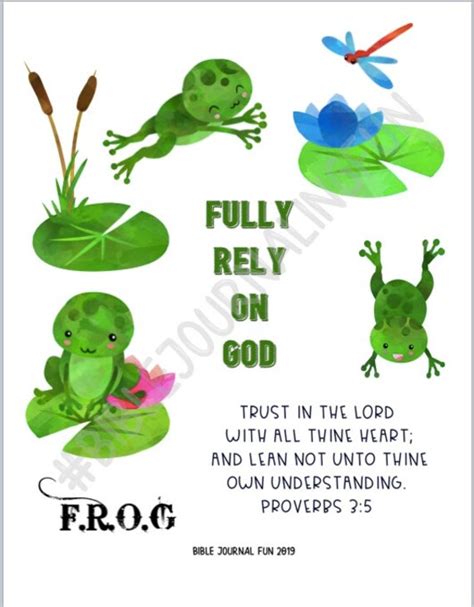 Frog Fully Rely On God Etsy