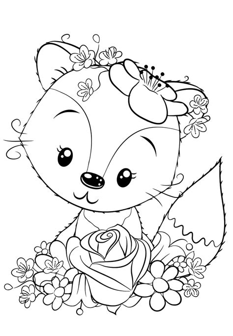 Cutie Fox Coloring Pages For You
