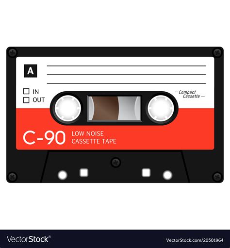 Vintage Audio Cassette Tape Design Royalty Free Vector Image