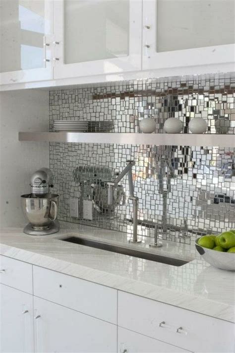 Mirror Mosaic Tile Splashback Kitchen Mirror Kitchen Design Home