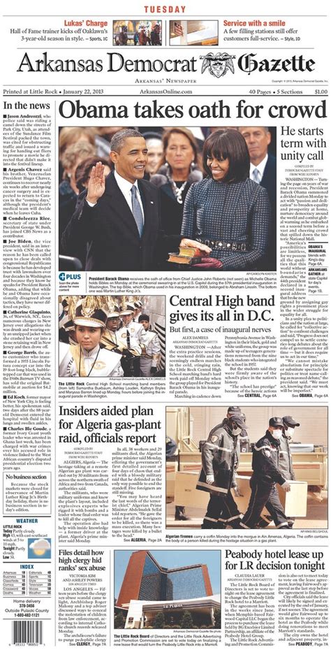 Inauguration Front Pages The Washington Post
