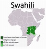 Map of the Swahili Language. - Maps on the Web