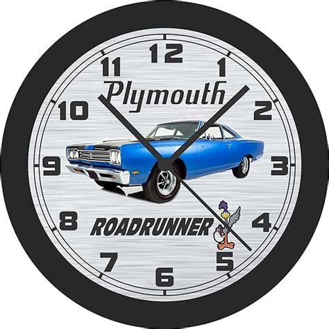 1969 Plymouth Roadrunner B5 Blue Wall Clock Free Us Ship