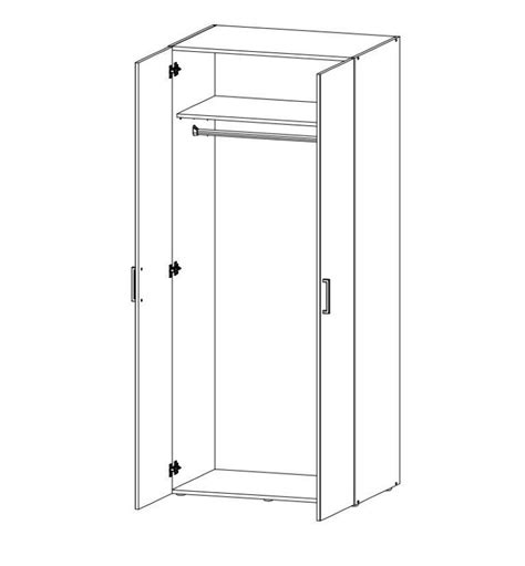 Qmax 80cm Slim Double Door Wardrobe Cupboard Storage Solution Ebay